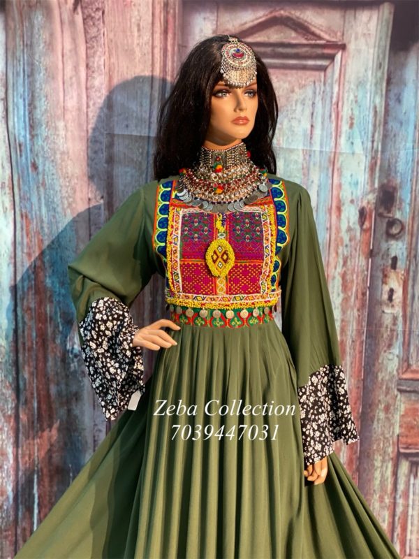Linen Dress 001 – Zeba Afghan Collection
